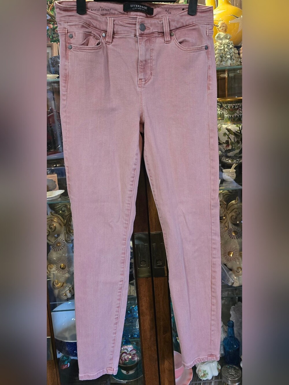 Liverpool Los Angeles Abby Ankle Skinny Jeans Dusty Rose Pink